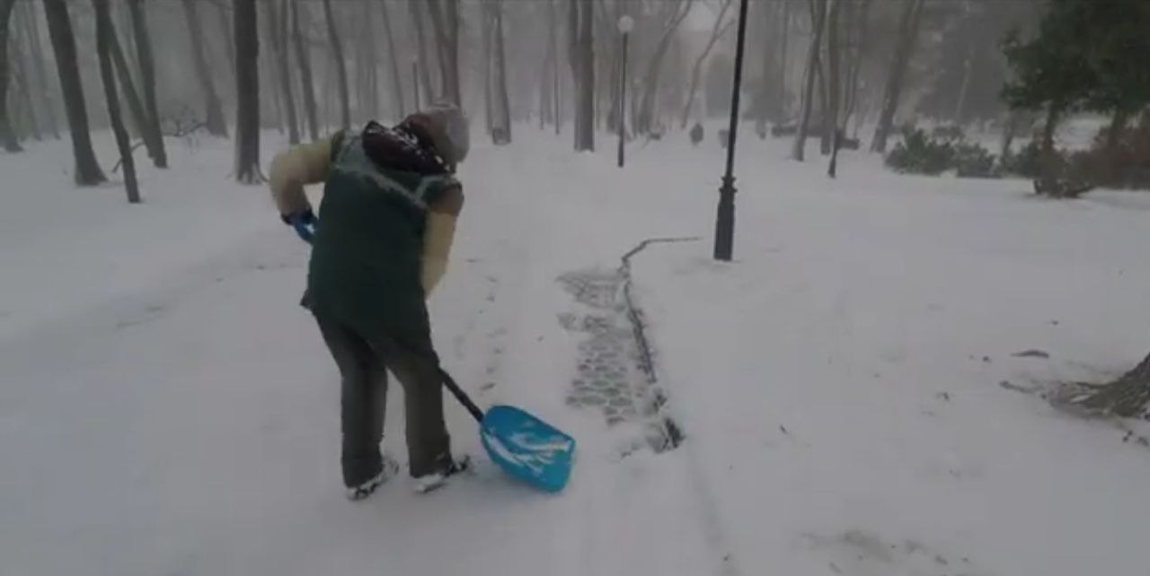 ВИДЕО. Уборка снега в Гомеле идёт в круглосуточном режиме